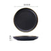 ceramic plates black