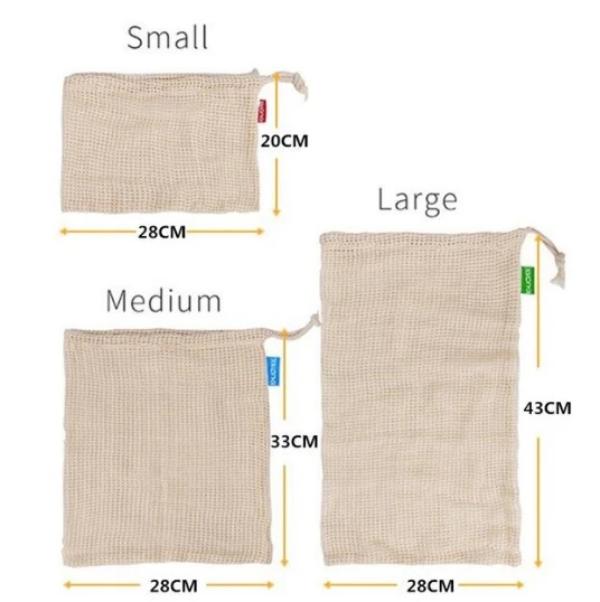 cotton mesh produce bags