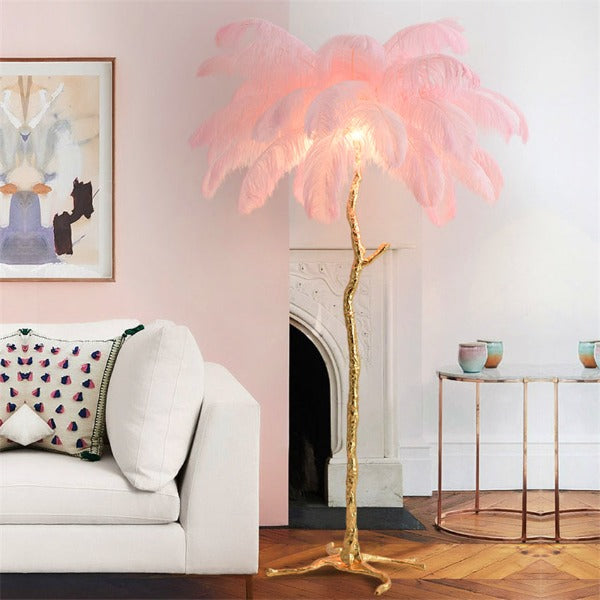 floor feather lamp