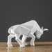 geometric bull sculpture