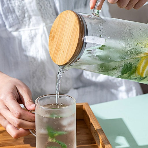 glass pitcher with lid