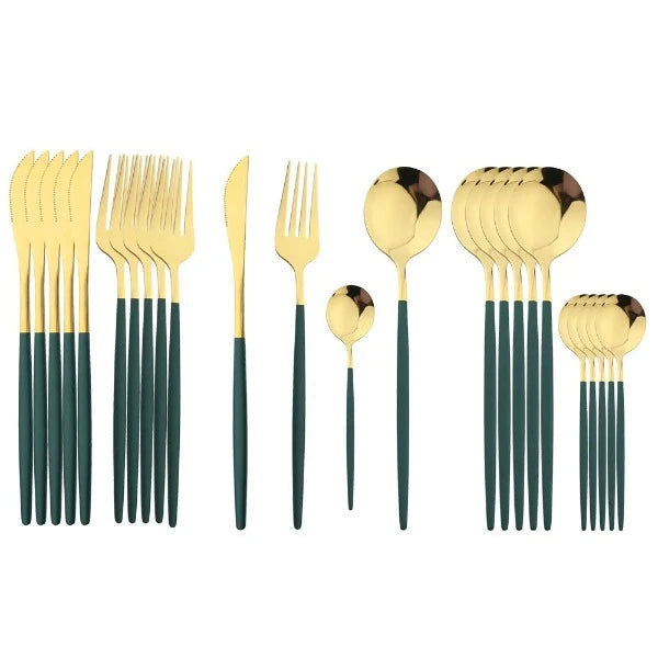 gold cutlery set australia