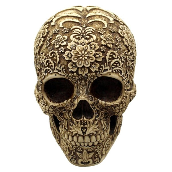 human skull sculpture