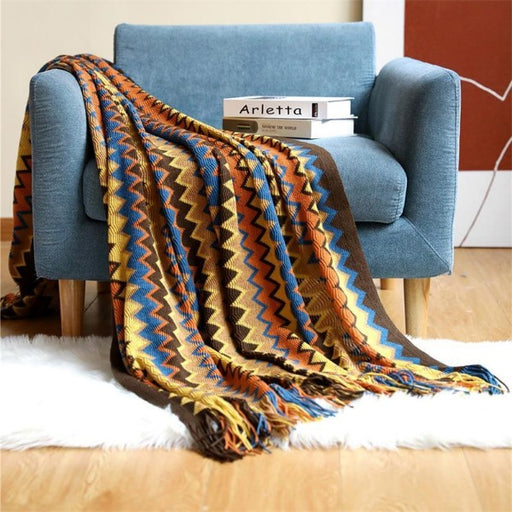 knitted throw blanket