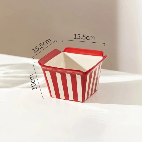 large ceramic popcorn bowl