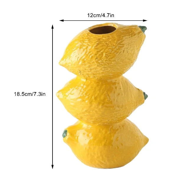 lemon ceramic vase