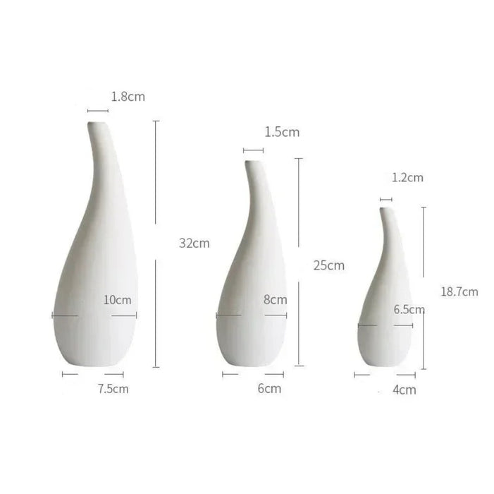 modern white vases