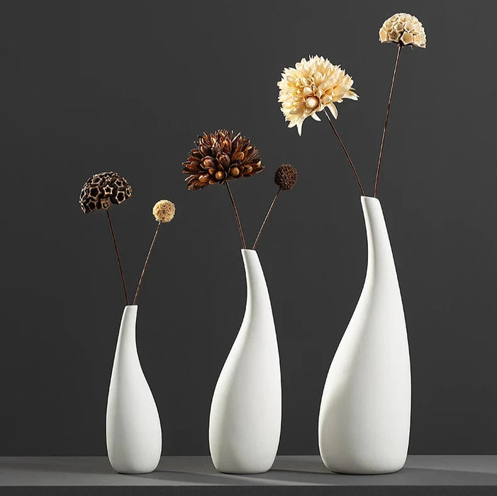 modern white vase