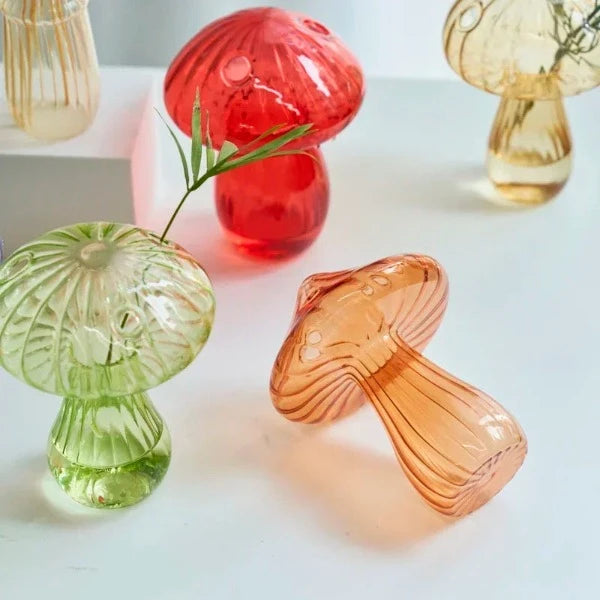 mushroom vase glass