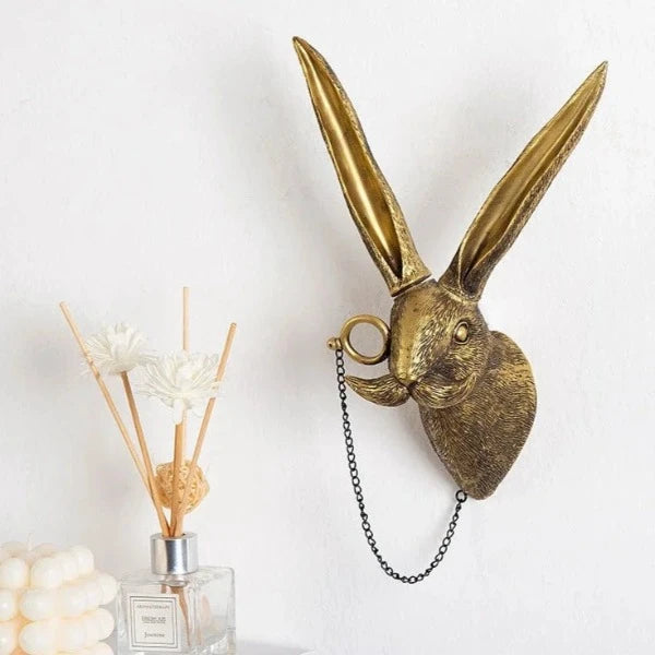 Curious Rabbit Resin Wall Sculpture | Habitarē Home & Garden