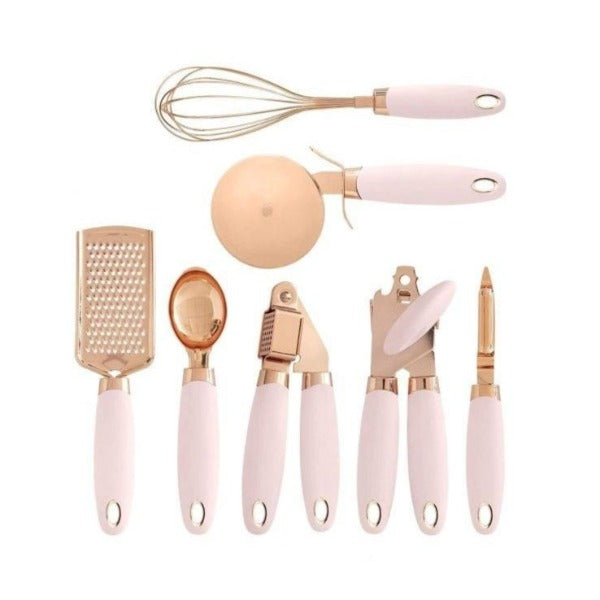 rose gold utensil set