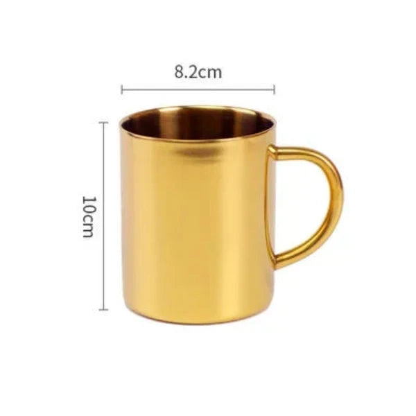 stainless steel mug with handle