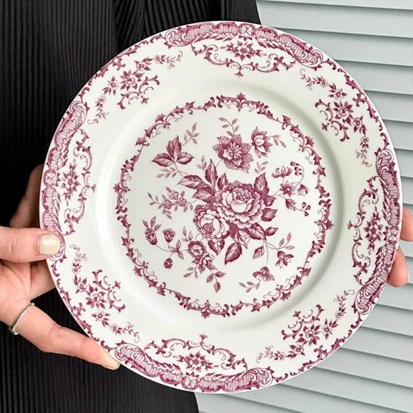 vintage floral plates