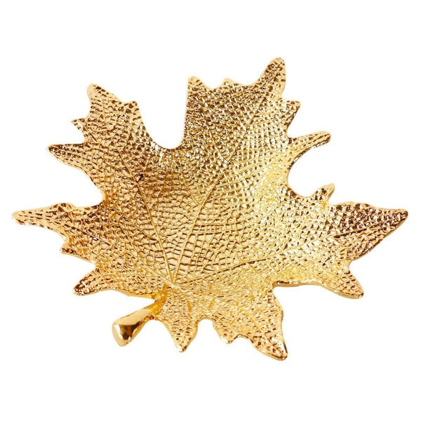 Leaf Shaped Gold Trinket Dish