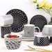 black and white geometric ceramic mugs