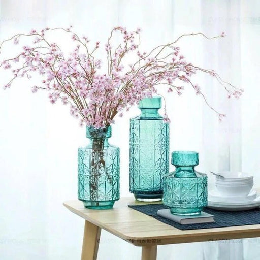 aquamarine glass vase