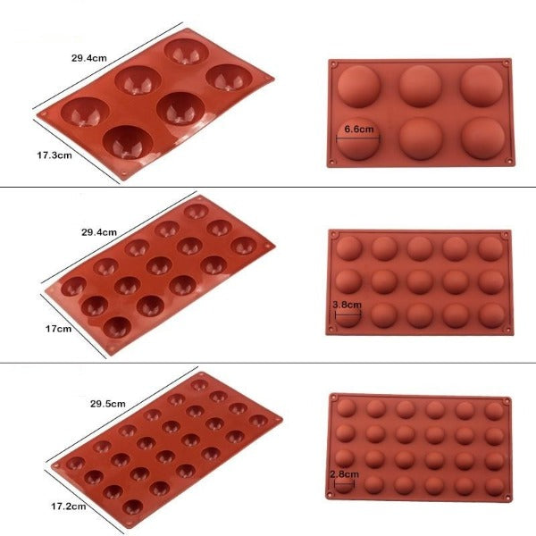 Half Sphere Silicone Mould Set