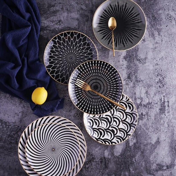 luxury ceramic plate set