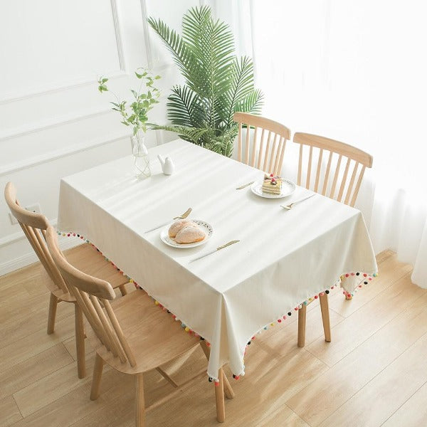 Organic coloured tablecloth