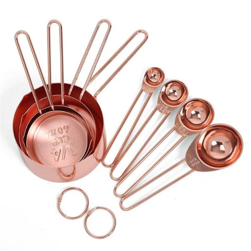 Rose Gold Measuring Cup and Spoon Set