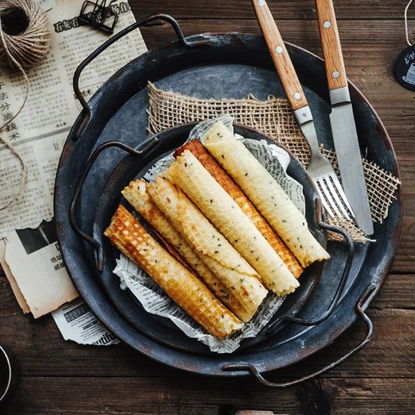 Rustic Iron Serving Tray Set