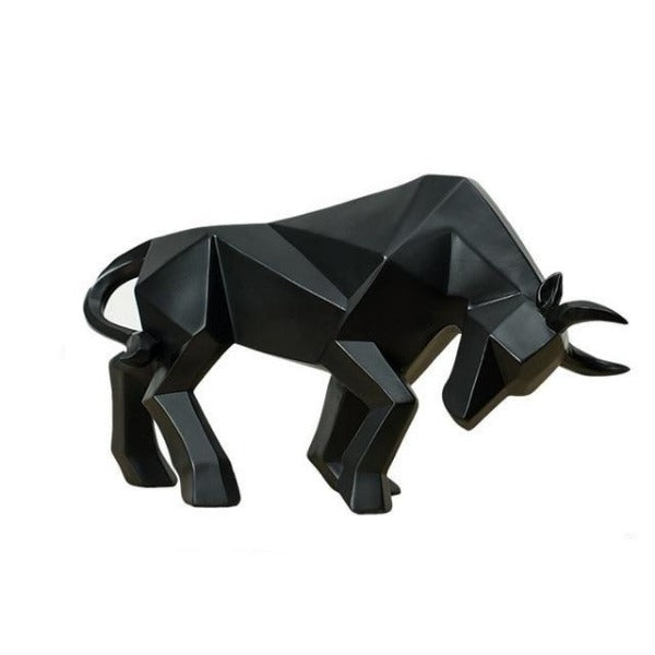 Black Resin Bull Ornament