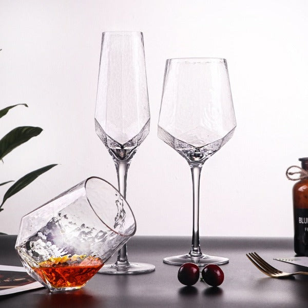 Rough Diamond Collection | Assorted Geometric Stemware and Tumblers ...