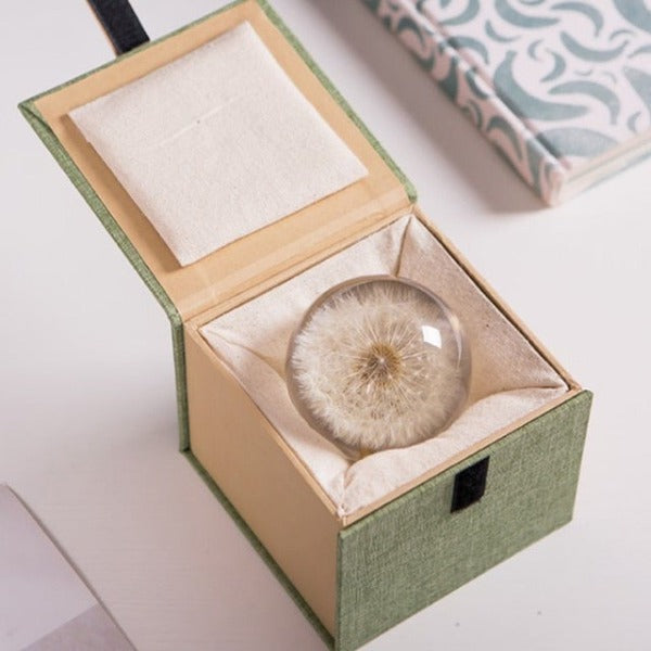 Dandelion Resin Paperweight Ornament 