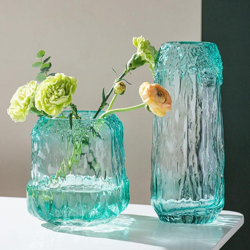 aquamarine glass vase