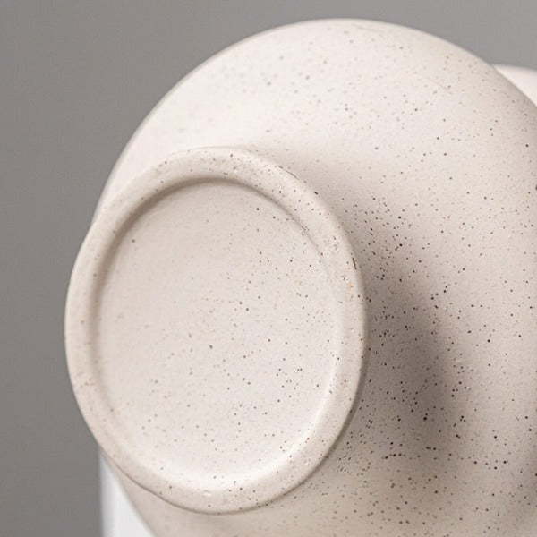White Ceramic Vase with Black Speckles