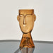 Human head glass vase