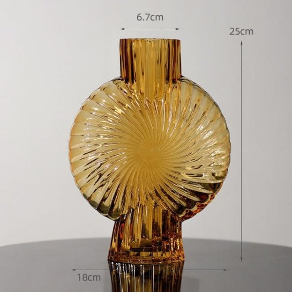Vintage Amber Glass Vase Australia