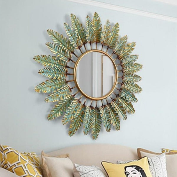 Vintage Feather Wall Mirror
