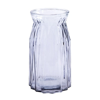 vintage ribbed glass vase